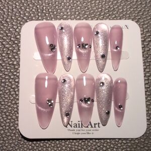 Pink and Silver Nail Art Set